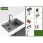 KX7245-02S-Gray Stainless Steel Kitchen Sink with Faucet (3)