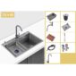 KX7545-02S-Gray Stainless Steel Kitchen Sink with faucet (3)