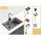 KX7545-03S-Gray Stainless Steel Kitchen Sink with faucet (3)