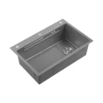 Multi-Functional Modern Stainless Steel, Gray Kitchen Sink with Accessories