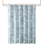 Isla Printed Cotton Shower Curtain