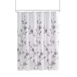 Magnolia Floral Printed Burnout Shower Curtain