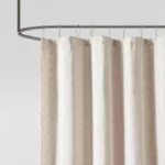 Metro Woven Clipped Solid Shower Curtain