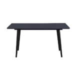 Modern Contemporary Dining Table 1pc Black Sintered Stone Table Stylish Dining Furniture