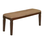 Transitional Look Espresso Finish Fabric Bench of Wooden Frame And Legs Ideal For Dining Room Furniture