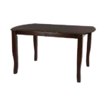 Dark Cherry Finish Simple Design 1pc Dining Table with Separate Extension Leaf Mango Veneer Wood Dining Furniture