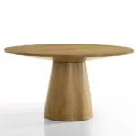Jasper Driftwood Finish 59" Wide Contemporary Round Dining Table