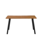 Modern Design Rectangle MDF Restaurant Wooden Dining Table With Metal Frame