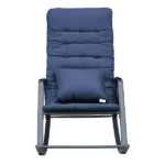 Stylish Navy Blue Rocking Chair of  Metal Frame And Legs Ideal for Living Room & Bedroom