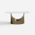 Snow Mountain U-Leg 1.6m Sintered Stone Dining Table 63 x 35.4 x 29.5inch