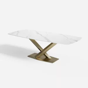 Free Combination Modern Matte Sintered Stone Dining Table 63 x 35.4 x 29.5inch