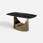 Free Combination Modern Matte Sintered Stone Dining Table 63 x 35.4 x 29.5inch