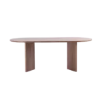 Modern Walnut Oval Dining Table of Wooden Legs For Dining Room