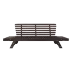 Adjustable Wood Outdoor Couch and Patio Daybed with Premium Hardwood Frame, Expandable Design for Small Places