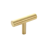 Cabinet Hardware Brass Gold 2 in. (50mm) T-Shape Knob