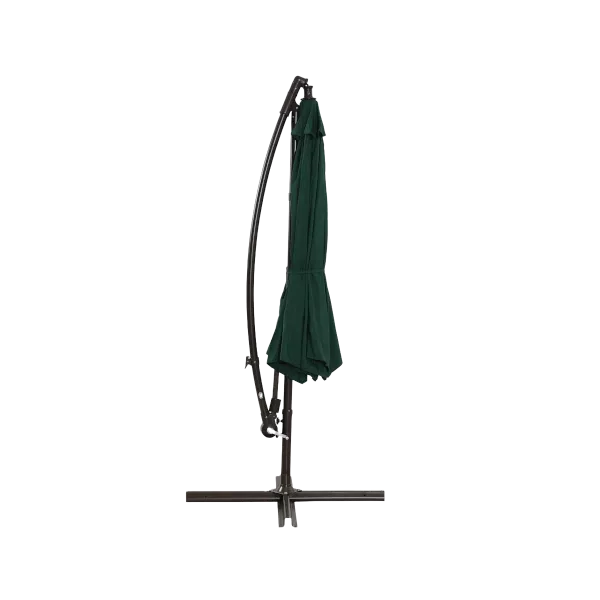 Aluminum Auto-Tilt Market Outdoor Patio Umbrella in Dark Green Color