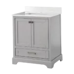 Freestanding 30"W Single Bathroom Vanity  with Grey Ceramic Sink