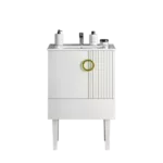 Freestanding 24"W Bathroom Vanity with White Ceramic Sink