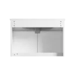 30”W Solid Wood Wall Mounted White Bathroom Vanity with White Ceramic Sink and Two Soft  Close Cabinet Doors