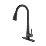 Pull Down Touch Single Handle Kitchen Faucet in Matte Black