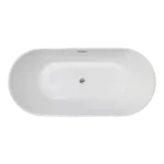 Acrylic Flat-bottom Freestanding tub in White Color