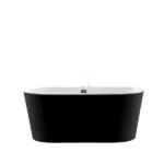 Acrylic Flat-bottom Freestanding tub in Black and White Color