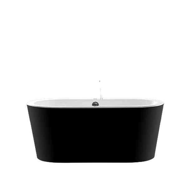 Acrylic Flat-bottom Freestanding tub in Black and White Color