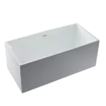 Acrylic Flat-bottom Freestanding tub in White Color