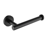 2-Piece Bath Hardware Set with Toilet Paper Holder in Matte Black