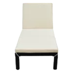 2-Pieces Armless Lounge Chair in Beige With Adjustable Back Rest