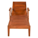 2 Piece Patio Reclining Lounge Chair and Daybed  with Cushion, Wheels and Sliding Cup Table for Backyard, Garden