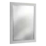 24 in. W x 30 in. H Framed Rectangular Beveled Edge Bathroom Vanity Mirror in Gray