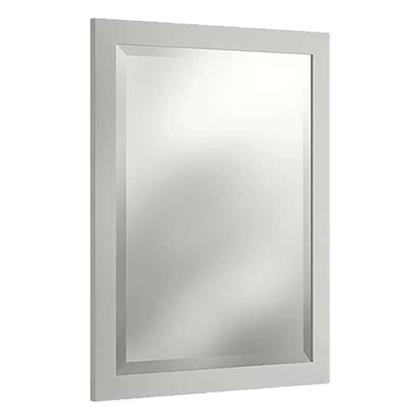 24 in. W x 30 in. H Framed Rectangular Beveled Edge Bathroom Vanity Mirror in Gray