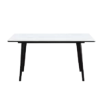Modern Contemporary Dining Table 1pc White Sintered Stone Table Stylish Dining Furniture