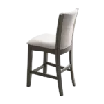 Modern Gray 2pc Solid Wood Dining Chair with Upholstered Seat For Dining Room