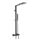 Matte Black Wall Mounted Shower Combo Set with Shower Head and Handheld Shower