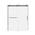59''×76'' Size  10mm Glass Brushed Nickel Color With Double Door  Modern Style Bathroom Shower Door