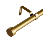 48 in. - 88 in. adjustable sizes single Curtain Gold Rod with End Cap Finials
