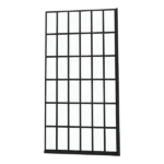 Shower Door 38" W x 72" H Single Panel Frameless Fixed Shower Door, Open Entry Design in Matte Black