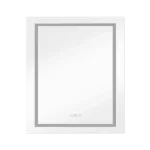 LED Lighted Bathroom Medicine Cabinet with Mirror - Surface Brilliance, Dimmable Ambiance, Adjustable Shelves, Intelligent Switch for a Seamless Experience, Embodied in a Sleek Aluminum Frame.