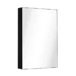 Aluminum Bathroom Medicine Cabinet with Mirror, Recessed or Surface Mount Bathroom Wall Cabinet