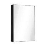 Aluminum Bathroom Medicine Cabinet with Mirror, Recessed or Surface Mount Bathroom Wall Cabinet