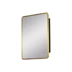 24x30 inch Gold Metal Framed Wall mount or Recessed Bathroom Medicine Cabinet with Mirror