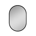 31x21 Inch Oval Black Metal Framed Wall-Mount Bathroom Medicine Cabinet with Mirror - A Stunning Blend of Design and Functionality for Your Stylish Sanctuary.