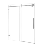 56-60 in. W x 76 in. H Sliding Frameless Shower Door in Chrome with Clear Tempred Glass and 304 Stainless Steel Hardware