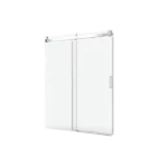 Elan 68 to 72 in. W x 76 in. H Sliding Frameless Soft-Close Shower Door with Premium 3/8 Inch (10mm) Thick Tampered Glass in Brushed Nickel 22D01-72BN