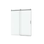 Elan 56 to 60 in. W x 76 in. H Sliding Frameless Soft-Close Shower Door with Premium 3/8 Inch (10mm) Thick Tampered Glass in Brushed Nickel 22D01-60BN