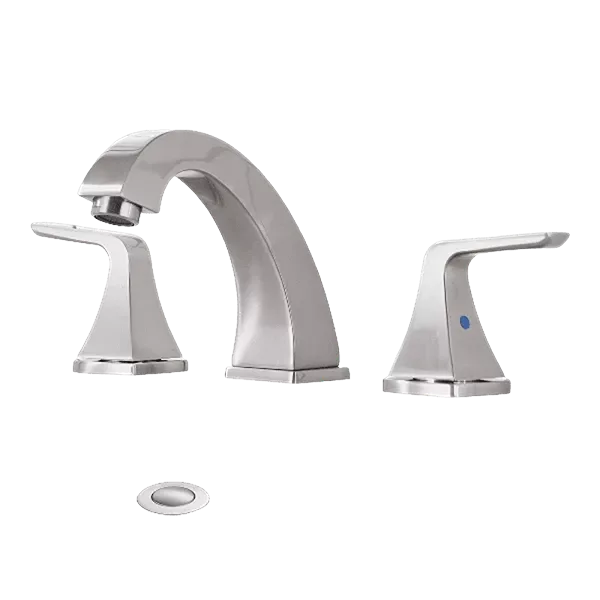 Wall Mounted Bathroom Faucet in Brushed Nickel