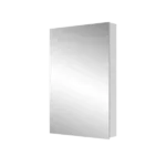 20" W x 36" H White Beveled Edge Single-Door Bathroom Medicine Cabinet with Mirror, Recessed or Surface Mount Bathroom Wall Cabinet