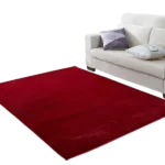 Lily Luxury Chinchilla Faux Fur Rectangular Area Rug